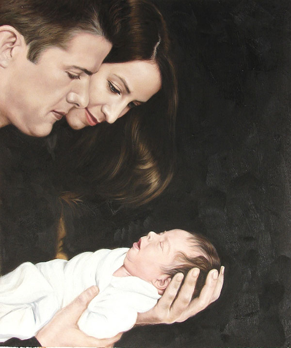 portrait huile sur commande