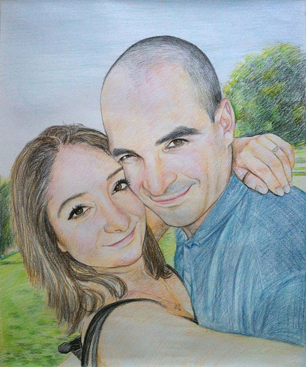 Joli peinture de couple