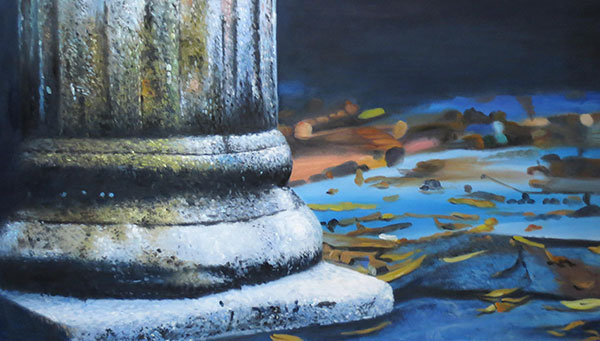 picture to painting of floor outdoors