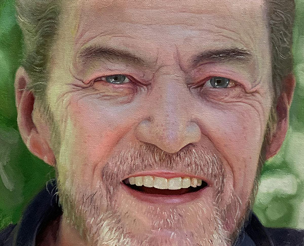 Custom close up oil painting of a gentleman
