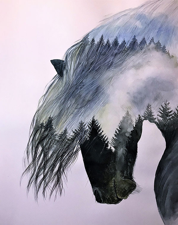 Stunning handmade watercolor painting
