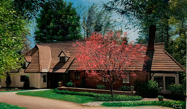 Stunning handmade oil painting of a landscape
