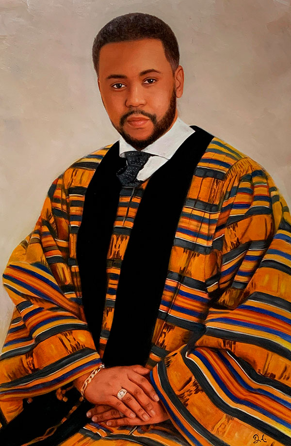 Personalized oil painting of a man