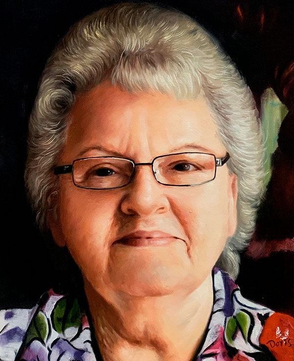 olio da fotografia nonna ritratto