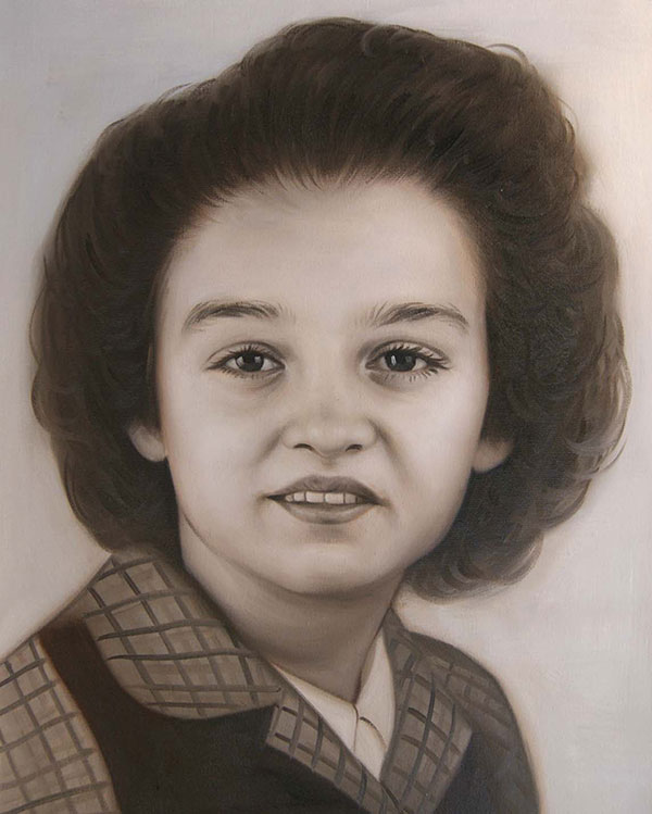 vintage photos to oil paintings