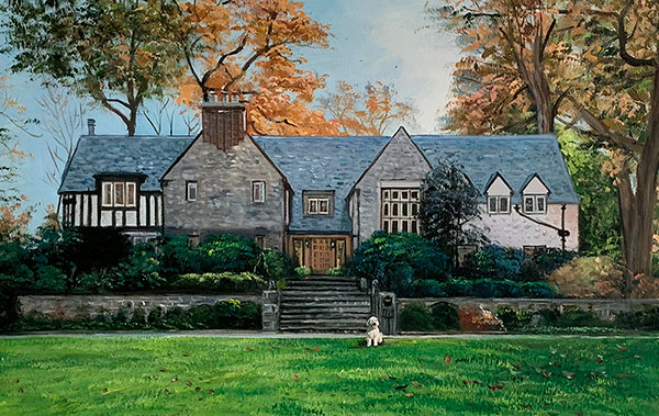 Stunning oil artwork of a landscape