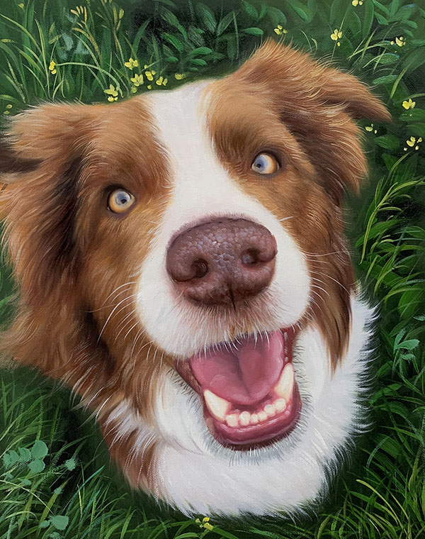 happy dog portrait