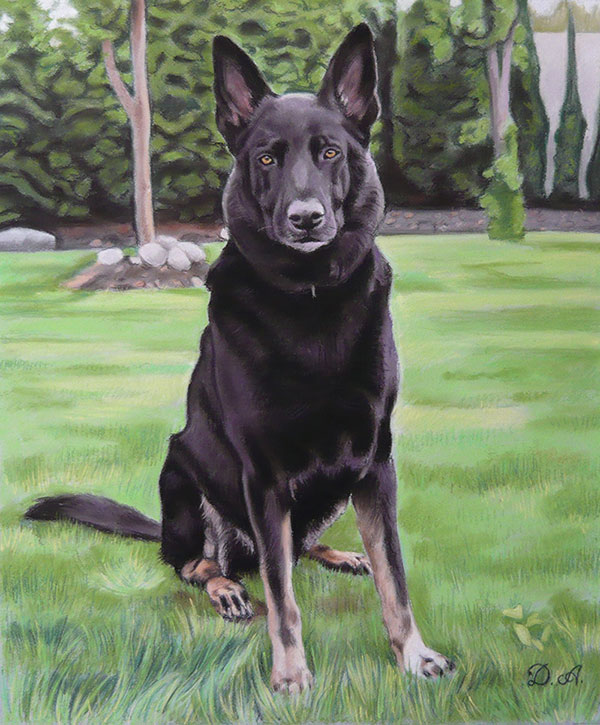 hand painted pictures in pastel
