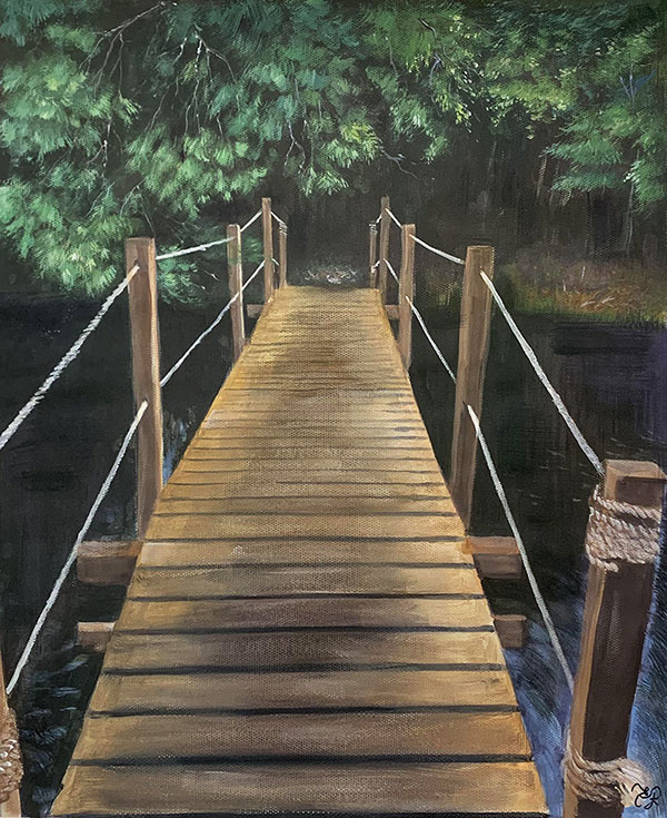 Stunning handmade pastel painting of a landscape