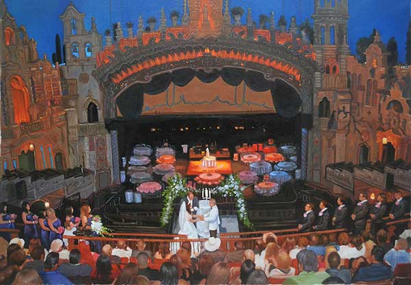 wedding painters custom oil painting of special day