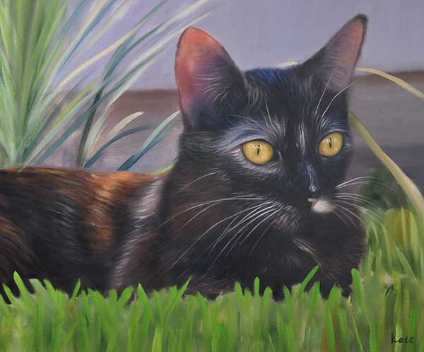 Katzenfoto gemalt von einem echten Künstler
