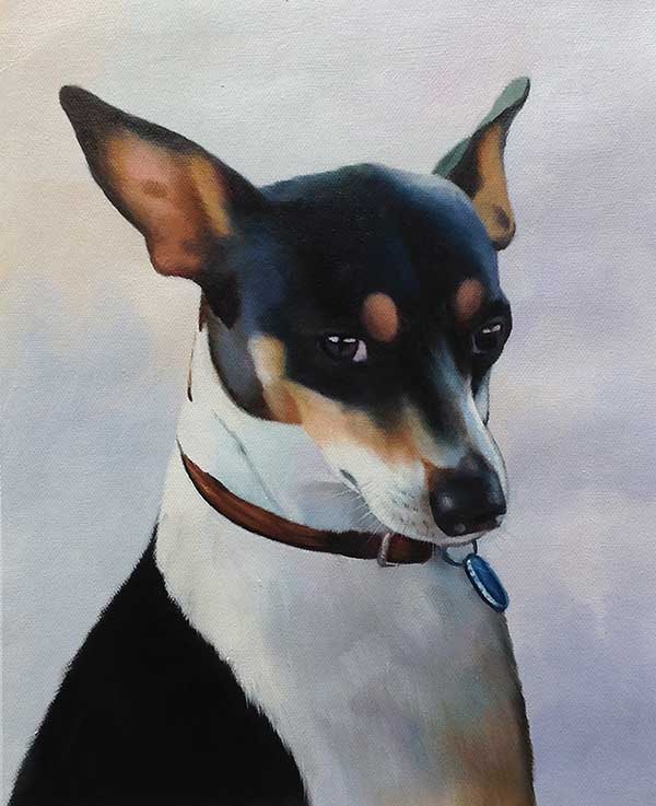 Retratos de perros sobre lienzo