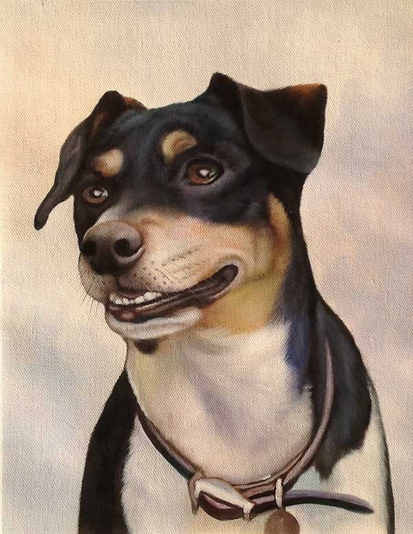 Retratos de perros sobre lienzo
