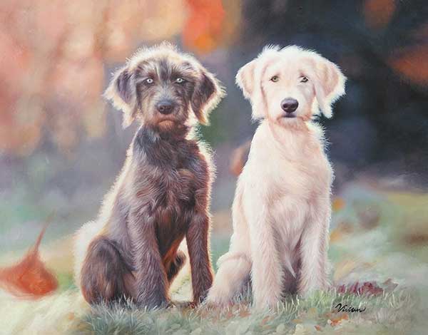 dog canvas painting