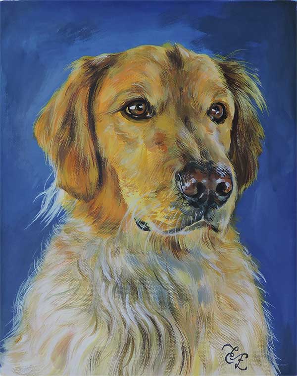 dog portraits on canvas