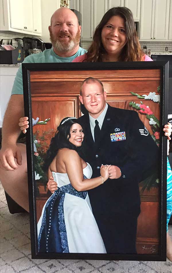 Woman buys custom art from photo for an anniversary gift