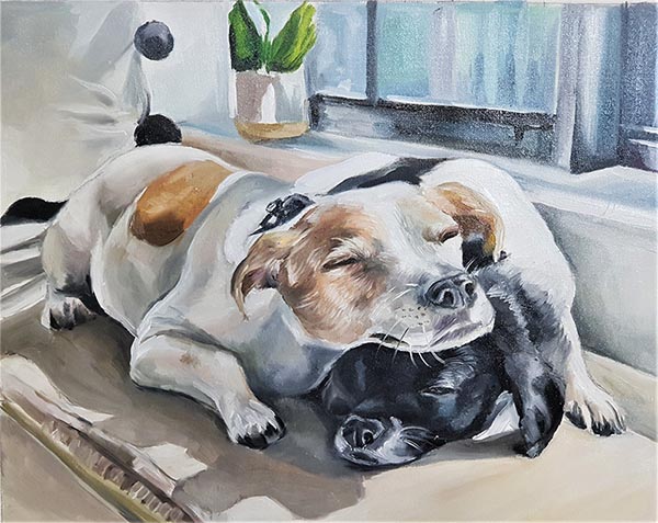 peinture de chien