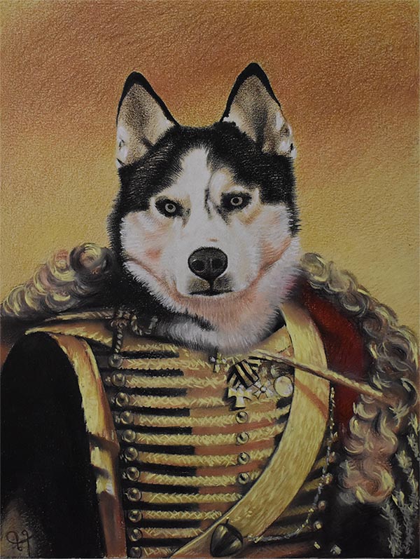 dog portraits on canvas