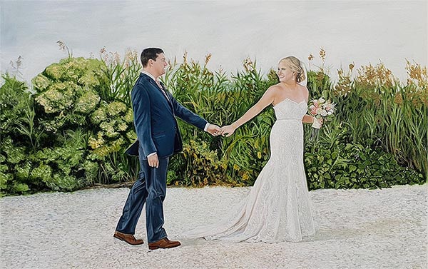 portrait de couple en peinture