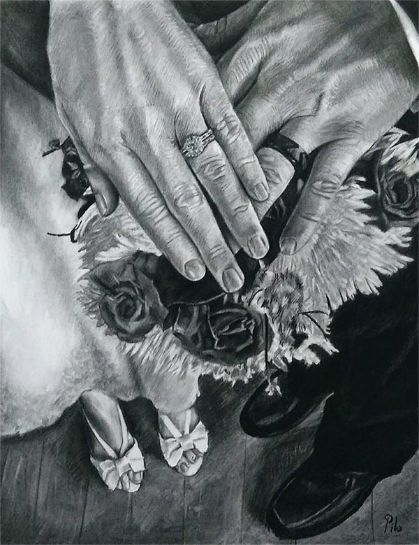 dipinti a carboncino