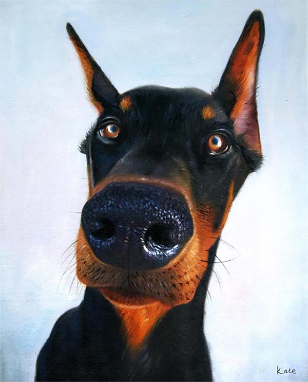 dog portraits on canvas
