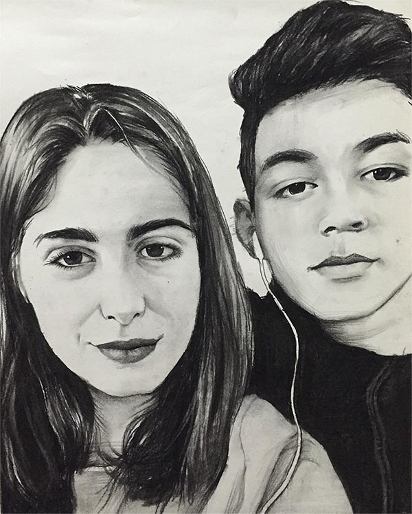 charcoal drawings