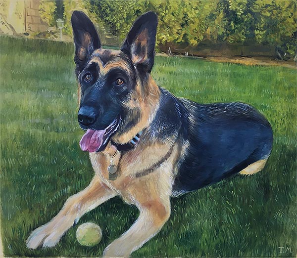 dog portraits on canvas