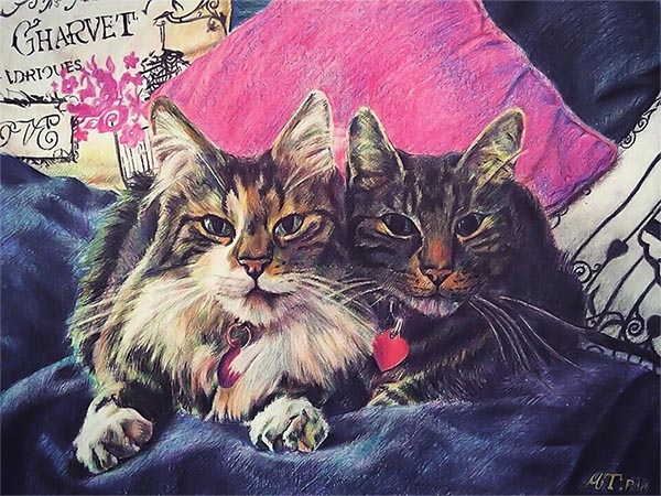 les chats en peinture