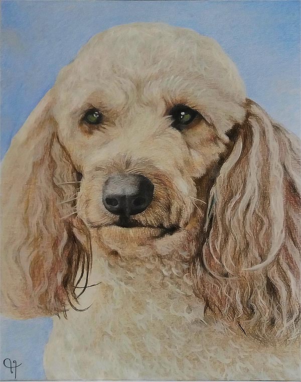 dog pastel painting