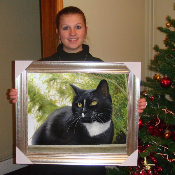 photo de chat que la peinture à l'huile