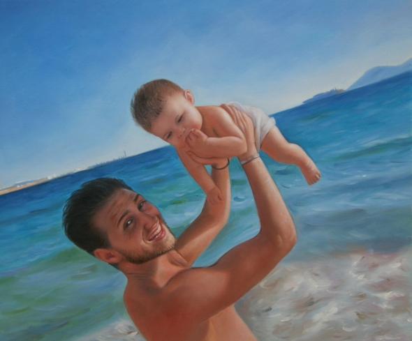 artiste peintre enfant et papa