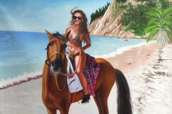 Custom painting of a horse