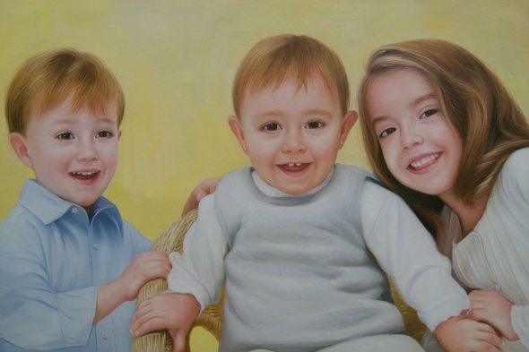de foto a pintura online, arte personalizado de niños 