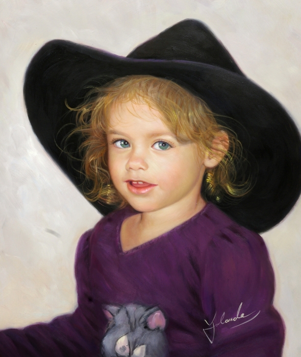 portrait peinture enfant