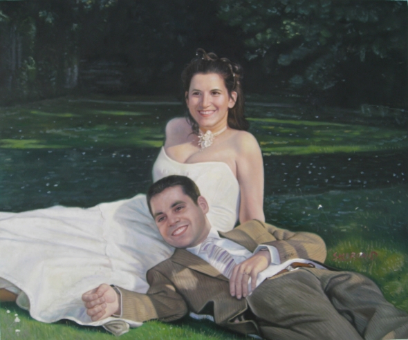 portrait de couple en peinture