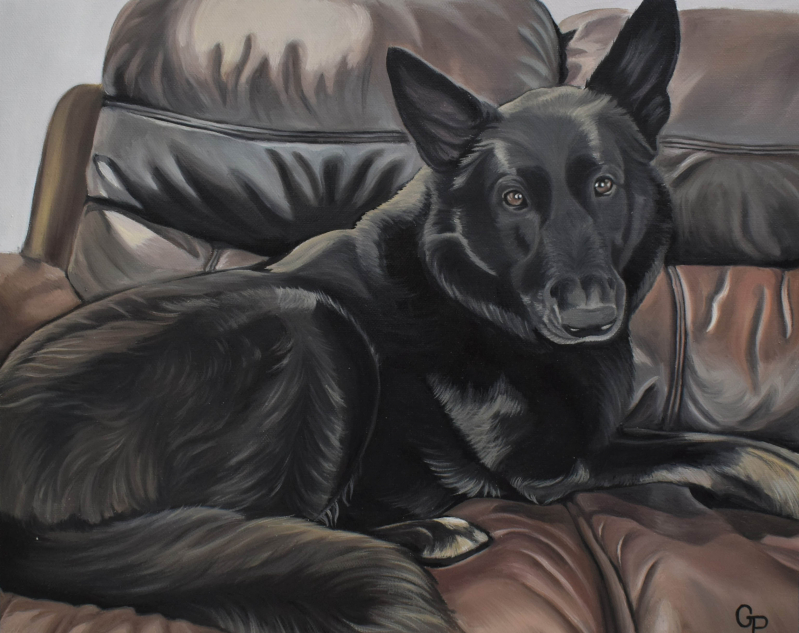 chien en tableau