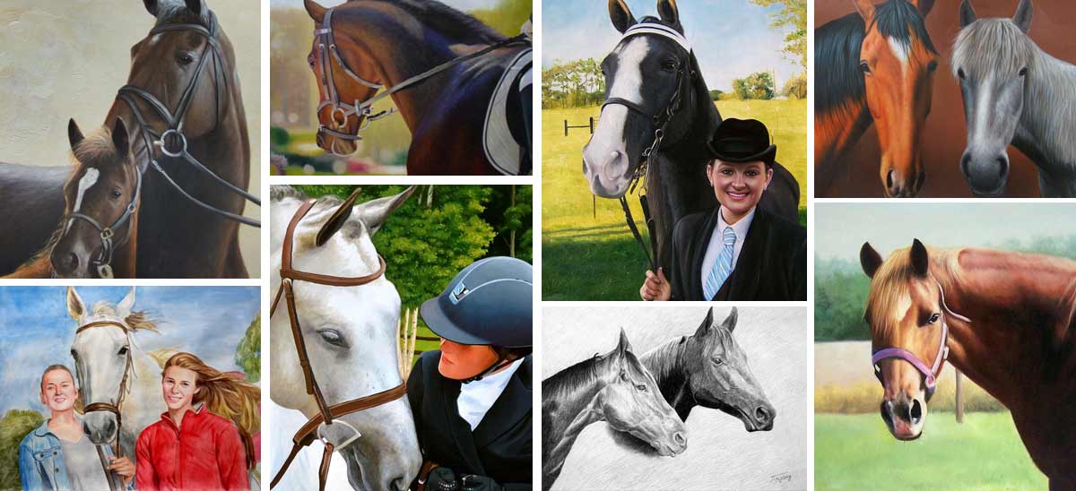 Animal Paintings, Custom Horse Paintings Portrait from Photo Horse Portraits In Loving Memory of Photo Painting Horse Portrait