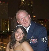 beautiful oil portrait us marine wedding