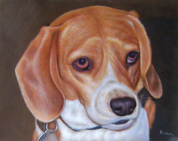 cute dog custom art