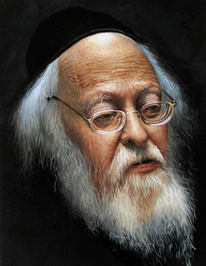 a custom oil painting of a jewish elderly man