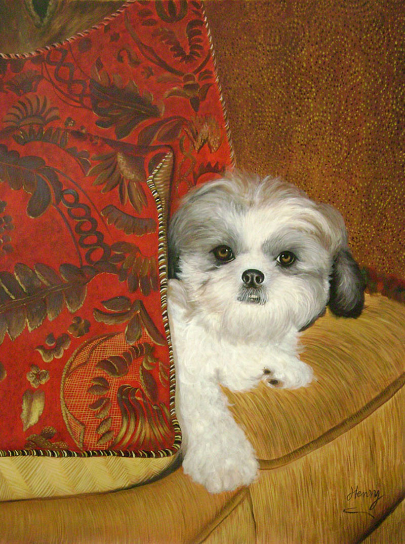 acrylic dog portrait