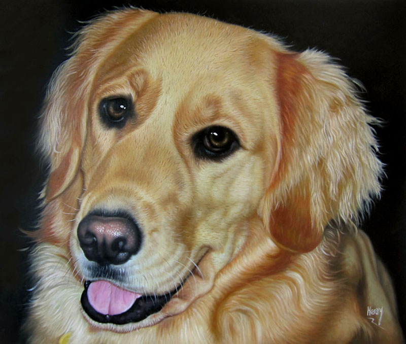 dog painting custom