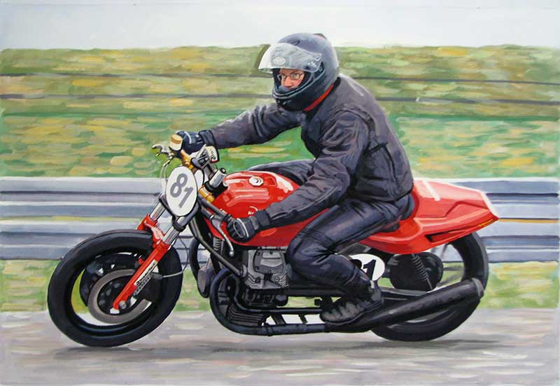 Motorrad Gemälde