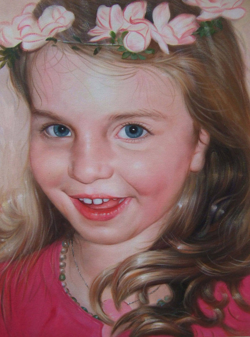 Gemälde eines jungen Mädchens