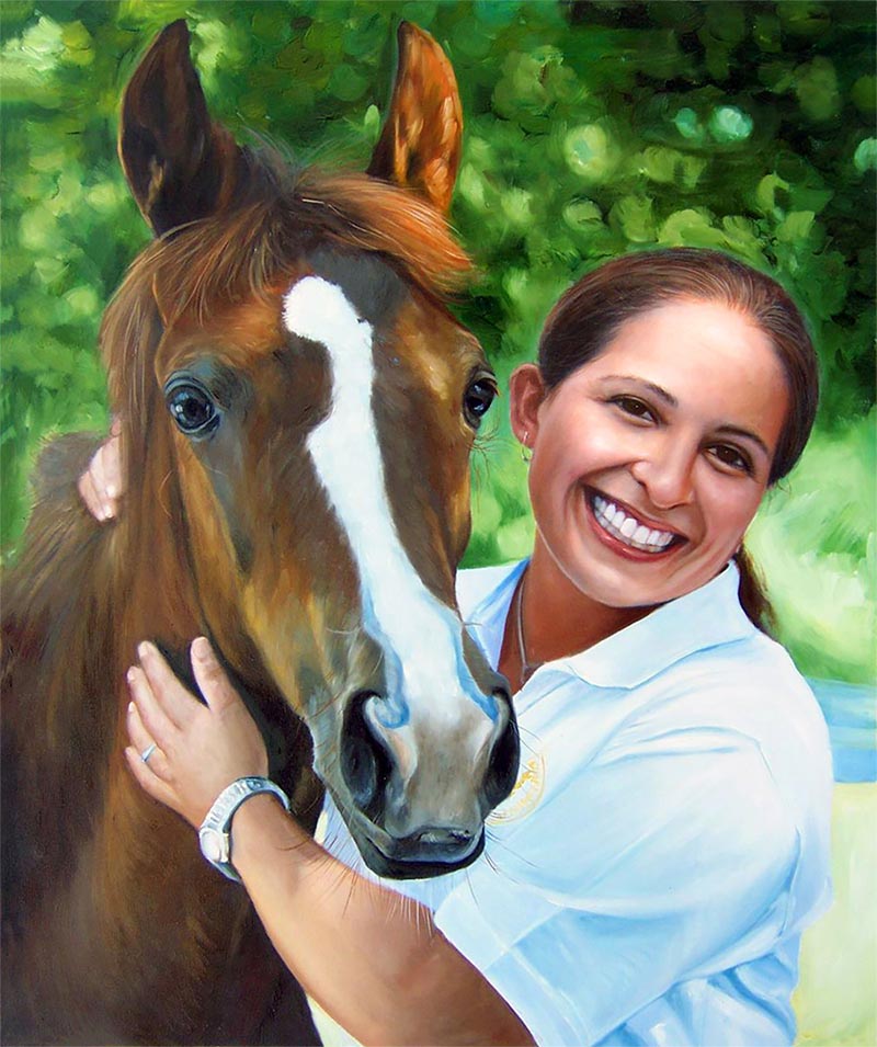 convert photo of a horse to painting