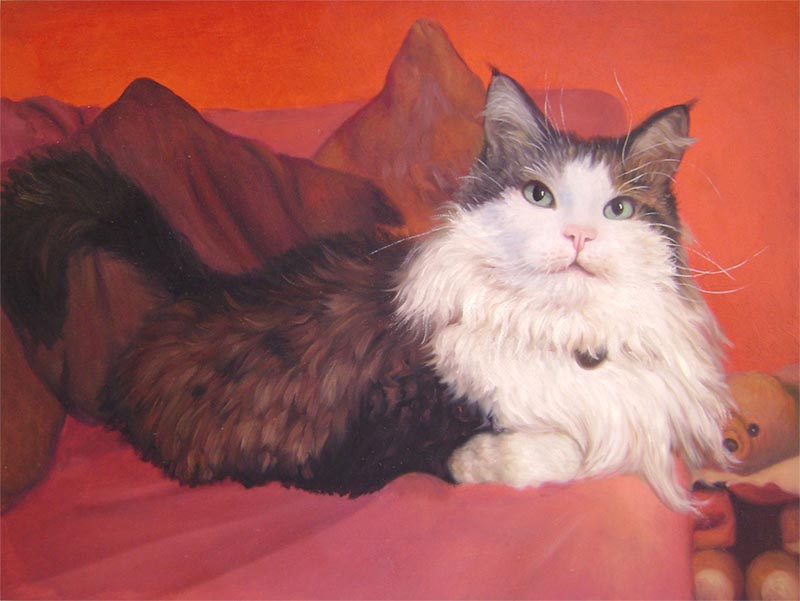 cat canvas painting