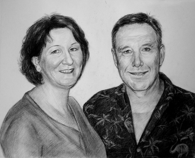 custom drawing of parents
