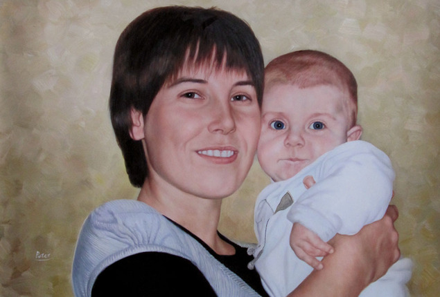 Portrait maman et son bébé