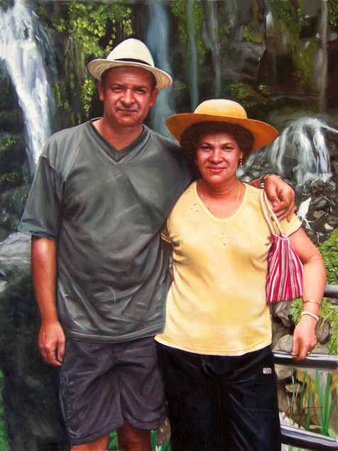 portrait de couple en peinture