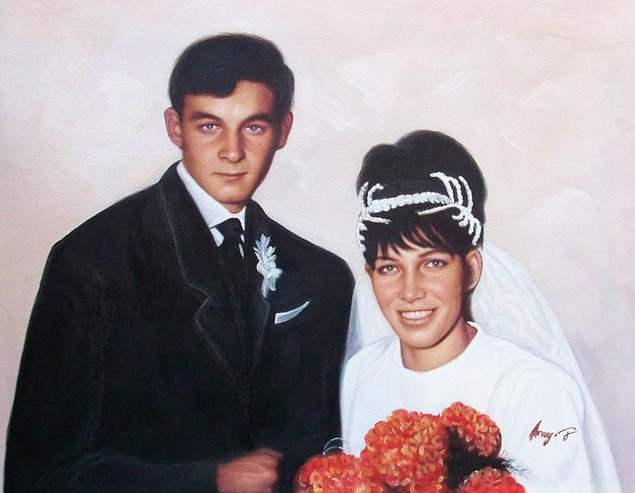 portrait de couple en peinture
